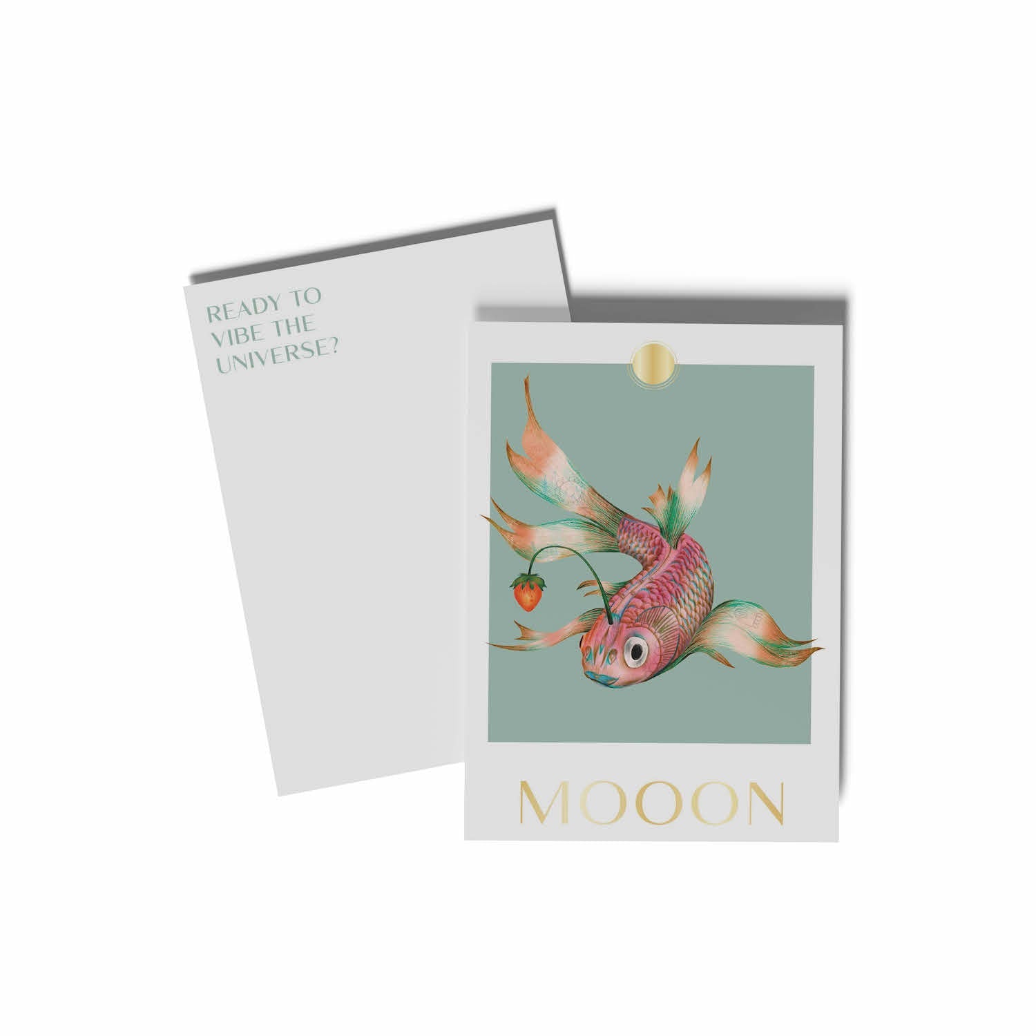 Postkarte - Der Fisch - MOOON - moon infused wines - 